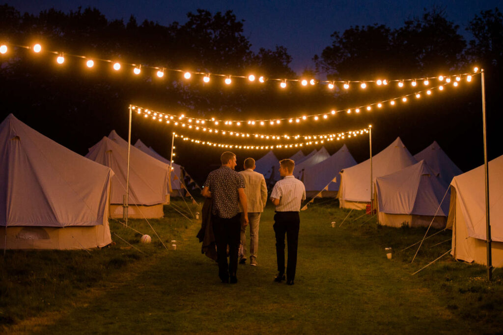 corporate event in a tent